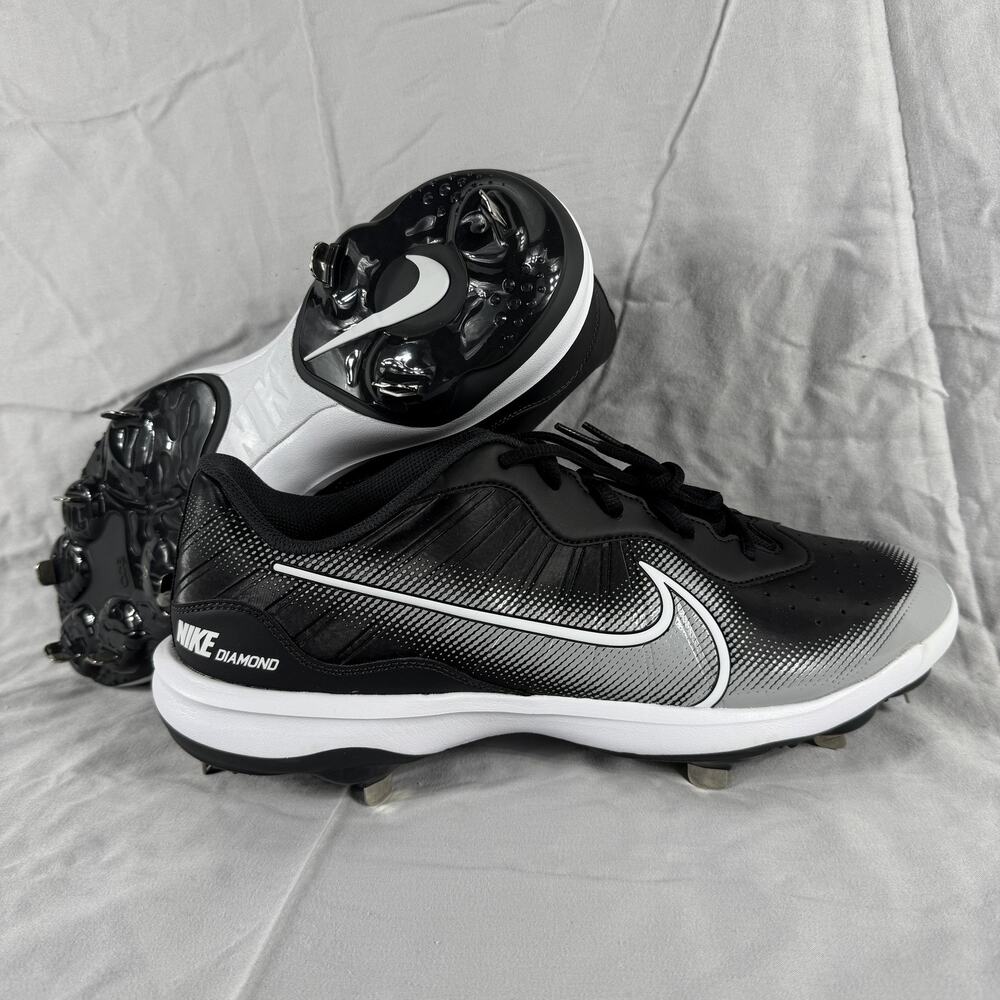 Nike Diamond Baseball Cleats Shoes Mens 14 Metal Spikes DJ6516-010